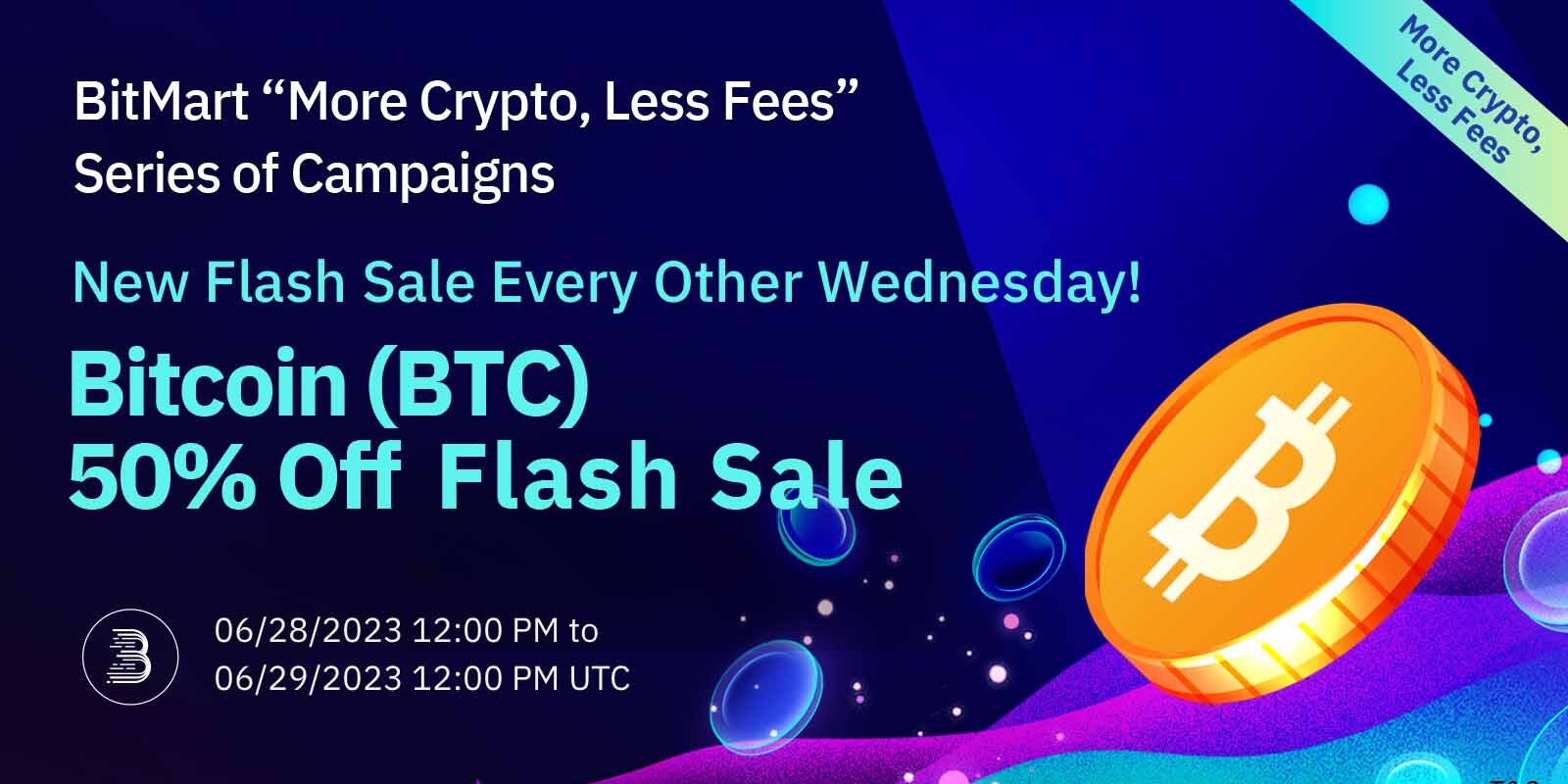 BitMart “More Crypto, Less Fees” Series Of Campaigns Phase 10 - BTC 50% ...