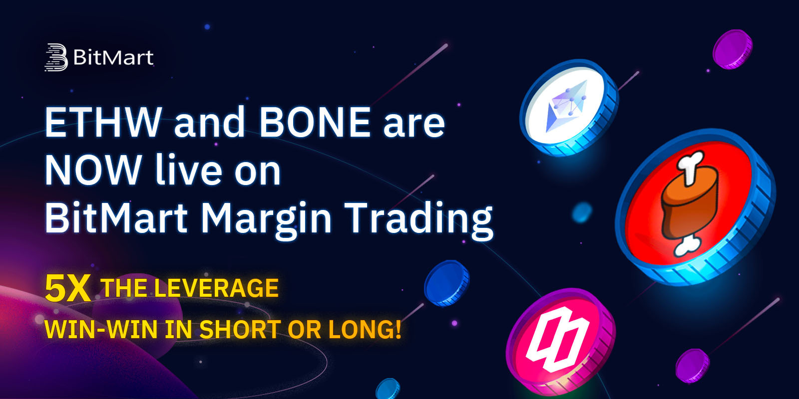 BitMart Adds ETHW, BONE And SWEAT Isolated Margin Pairs – BitMart